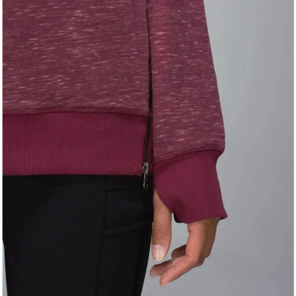 Lululemon Om & Roam Hoodie Sweatshirt Pullover Double Zip Hooded Maroon Rust 2 - Picture 13 of 13